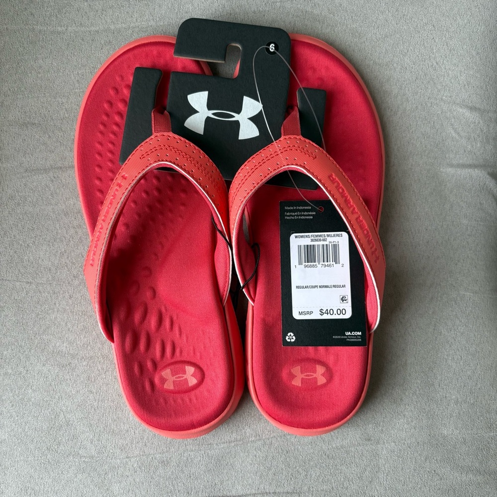 Under Armour Vibrant Red Sandals